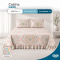 Colcha Cobre Leito Laila Casal 400 Fios Estampada com Babado e Porta-Travesseiro - 03