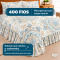 Colcha Cobre Leito Laila Casal 400 Fios Estampada com Babado e Porta-Travesseiro - 05
