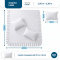 Colcha Cobre Leito Laila Casal 400 Fios Lisa com Babado e Porta-Travesseiro - Branco