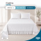 Colcha Cobre Leito Laila Casal 400 Fios Lisa com Babado e Porta-Travesseiro - Branco
