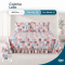 Colcha Cobre Leito Laila King 400 Fios Estampada com Babado e Porta-Travesseiro - 01