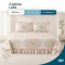 Colcha Cobre Leito Laila King 400 Fios Estampada com Babado e Porta-Travesseiro - 03