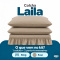 Colcha Cobre Leito Laila King 400 Fios Lisa com Babado e Porta-Travesseiro - Bege
