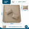 Colcha Cobre Leito Laila King 400 Fios Lisa com Babado e Porta-Travesseiro - Bege
