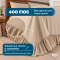 Colcha Cobre Leito Laila King 400 Fios Lisa com Babado e Porta-Travesseiro - Bege