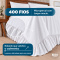 Colcha Cobre Leito Laila King 400 Fios Lisa com Babado e Porta-Travesseiro - Branco