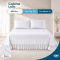Colcha Cobre Leito Laila King 400 Fios Lisa com Babado e Porta-Travesseiro - Branco