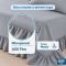 Colcha Cobre Leito Laila King 400 Fios Lisa com Babado e Porta-Travesseiro - Cinza