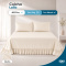 Colcha Cobre Leito Laila King 400 Fios Lisa com Babado e Porta-Travesseiro - Marfim