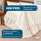 Colcha Cobre Leito Laila King 400 Fios Lisa com Babado e Porta-Travesseiro - Marfim