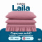 Colcha Cobre Leito Laila King 400 Fios Lisa com Babado e Porta-Travesseiro - Rosê