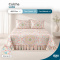 Colcha Cobre Leito Laila Queen 400 Fios Estampada com Babado e Porta-Travesseiro - 03