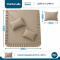 Colcha Cobre Leito Laila Queen 400 Fios Lisa com Babado e Porta-Travesseiro - Bege