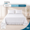 Colcha Cobre Leito Laila Queen 400 Fios Lisa com Babado e Porta-Travesseiro - Branco