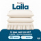 Colcha Cobre Leito Laila Queen 400 Fios Lisa com Babado e Porta-Travesseiro - Marfim
