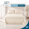 Colcha Cobre Leito Laila Queen 400 Fios Lisa com Babado e Porta-Travesseiro - Marfim
