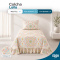 Colcha Cobre Leito Laila Solteiro 400 Fios Estampada com Babado e Porta-Travesseiro - 03