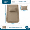 Colcha Cobre Leito Laila Solteiro 400 Fios Lisa com Babado e Porta-Travesseiro - Bege