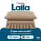 Colcha Cobre Leito Laila Solteiro 400 Fios Lisa com Babado e Porta-Travesseiro - Bege