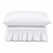 Colcha Cobre Leito Laila Solteiro 400 Fios Lisa com Babado e Porta-Travesseiro - Branco