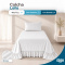 Colcha Cobre Leito Laila Solteiro 400 Fios Lisa com Babado e Porta-Travesseiro - Branco