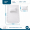 Colcha Cobre Leito Laila Solteiro 400 Fios Lisa com Babado e Porta-Travesseiro - Branco