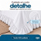 Colcha Cobre Leito Laila Solteiro 400 Fios Lisa com Babado e Porta-Travesseiro - Branco