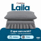 Colcha Cobre Leito Laila Solteiro 400 Fios Lisa com Babado e Porta-Travesseiro - Cinza