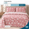 Colcha Cobre Leito Queen Luna Micropercal 300 Fios Matelado Estampado com 2 Porta-Travesseiros - Estampa 003