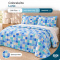 Colcha Cobre Leito Queen Luna Micropercal 300 Fios Matelado Estampado com 2 Porta-Travesseiros - Estampa 006