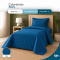 Colcha Cobre Leito Solteiro Basic Micropercal 400 Fios Matelado com 1 Porta-Travesseiro - Marinho