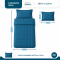 Colcha Cobre Leito Solteiro Basic Micropercal 400 Fios Matelado com 1 Porta-Travesseiro - Marinho