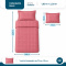 Colcha Cobre Leito Solteiro Basic Micropercal 400 Fios Matelado com 1 Porta-Travesseiro - Rosê
