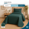 Colcha Cobre Leito Solteiro Basic Micropercal 400 Fios Matelado com 1 Porta-Travesseiro - Verde