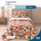 Colcha Cobre Leito Solteiro Luna Micropercal 300 Fios Matelado Estampado com 1 Porta-Travesseiro - Estampa 001