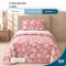 Colcha Cobre Leito Solteiro Luna Micropercal 300 Fios Matelado Estampado com 1 Porta-Travesseiro - Estampa 003