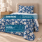 Colcha Cobre Leito Solteiro Luna Micropercal 300 Fios Matelado Estampado com 1 Porta-Travesseiro - Estampa 004