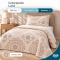 Colcha Cobre Leito Solteiro Luna Micropercal 300 Fios Matelado Estampado com 1 Porta-Travesseiro - Estampa 005