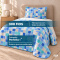 Colcha Cobre Leito Solteiro Luna Micropercal 300 Fios Matelado Estampado com 1 Porta-Travesseiro - Estampa 006