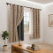 Cortina Blackout PVC Cinza com Voil Xadrez e Ilhós Corta-Luz 100% 2,00 m x 1,40 m - Avelã