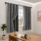 Cortina Blackout PVC Cinza com Voil Xadrez e Ilhós Corta-Luz 100% 2,00 m x 1,40 m - Cinza
