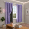 Cortina Blackout PVC Cinza com Voil Xadrez e Ilhós Corta-Luz 100% 2,00 m x 1,40 m - Lilás