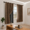 Cortina Blackout PVC Cinza com Voil Xadrez e Ilhós Corta-Luz 100% 2,00 m x 1,40 m - Tabaco
