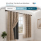 Cortina Blackout PVC Cinza com Voil Xadrez e Ilhós Corta-Luz 100% 2,80 m x 1,60 m - Avelã