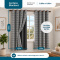 Cortina Blackout PVC Cinza com Voil Xadrez e Ilhós Corta-Luz 100% 2,80 m x 1,60 m - Cinza