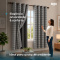 Cortina Blackout PVC Cinza com Voil Xadrez e Ilhós Corta-Luz 100% 2,80 m x 1,60 m - Cinza