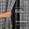 Cortina Blackout PVC Cinza com Voil Xadrez e Ilhós Corta-Luz 100% 2,80 m x 1,60 m - Cinza