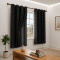 Cortina Blackout PVC Cinza com Voil Xadrez e Ilhós Corta-Luz 100% 2,80 m x 1,60 m - Preto