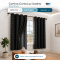 Cortina Blackout PVC Cinza com Voil Xadrez e Ilhós Corta-Luz 100% 2,80 m x 1,60 m - Preto