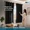 Cortina Blackout PVC Cinza com Voil Xadrez e Ilhós Corta-Luz 100% 2,80 m x 1,60 m - Preto